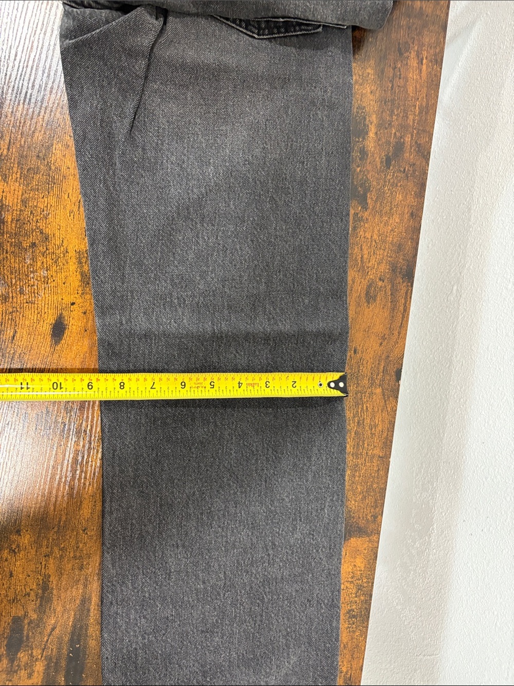 Buck Mason Women’s The Original Straight Leg Mid Rise Jeans Size 23 Charcoal - Picture 10 of 13